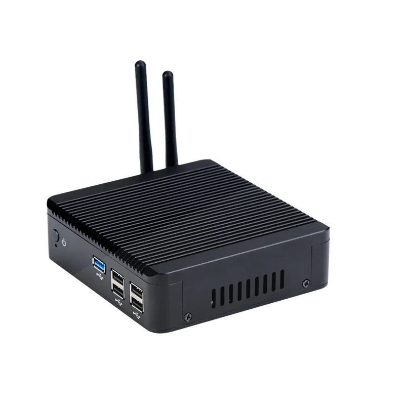 Intel Celeron N2840 J1800 N2930 N3540 J1900 Quạt Không Cánh Mini PC Windows 10 Máy Tính Cấu Hình Máy Tính Để Bàn Máy Tính HD-MI VGA WiFi 5XUSB