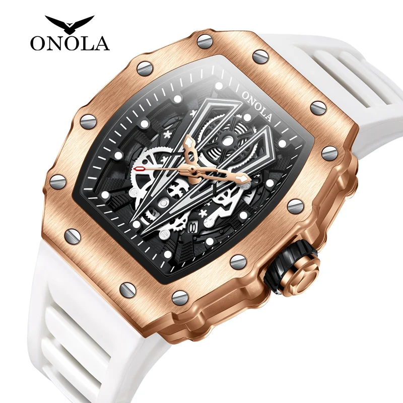 ONOLA Brand Mens Watches Clock 2021 Fashion Sports Casual Unique Quartz Luxury Square Watch Men