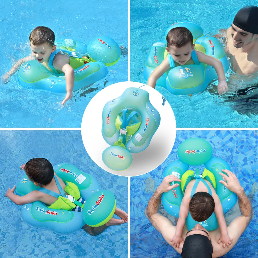 Baby Swimming Float Ring Inflatable Infant Floating Kids Swimming Pool Accessories Circle Bathing Inflatable Double Raft Rings