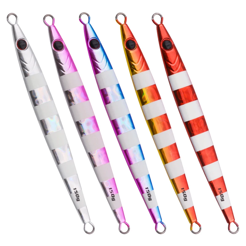 FUNADAIKO Slow jig Jigging lure metal Jig Deep sea Fishing Jig Lure Jigbait glow zebra fishing ocean boat 100g jig150g 200g 300g