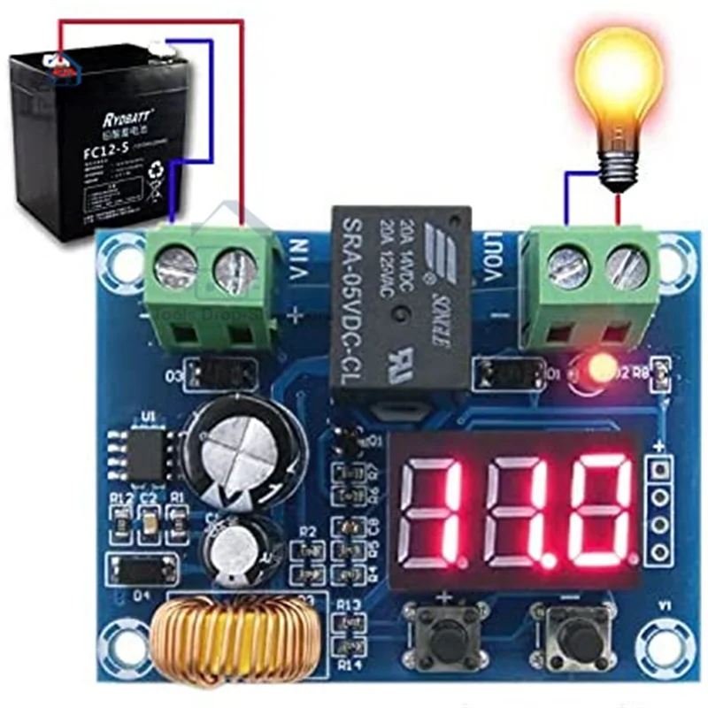 XH-M609 DC 12V-36V 24V Voltage Protection Module Low voltage OverDischarge Battery Disconnect Protection Output 6-60V 6V-60V