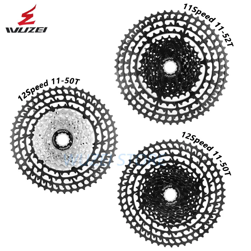 WUZEI 10/11/12 Speed 11-50T Cassette Ultralight Freewheel 46T 52T Aluminum Alloy MTB  Bike Bicycle flywheel For Shimano GX