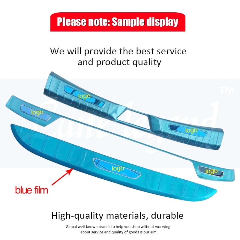 stainless steel car Rear Bumper Protector Sill Trunk Rear guard Tread Plate Pedals for Mazda CX-3 CX3 2018 Car styling 3PCS