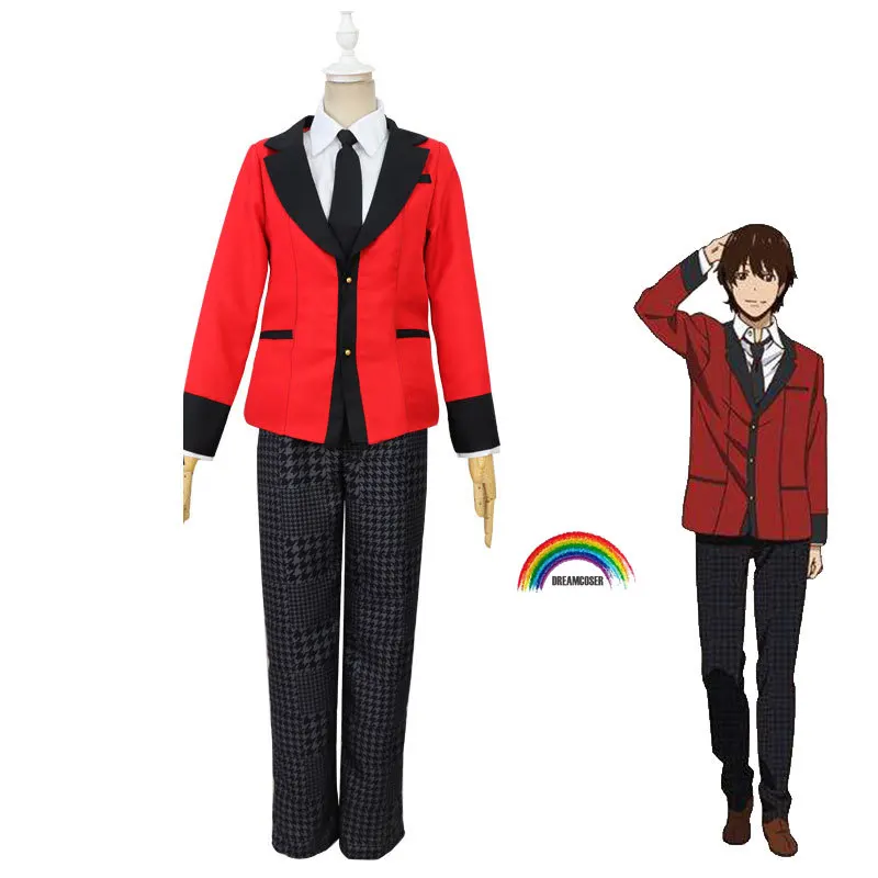 5pis Anime Kakegurui Cosplay Kostüm Jabami YumekoSuzui Ryota Cosplay Kostüm Frauen Schuluniform Anzüge Perücke Schuluniform