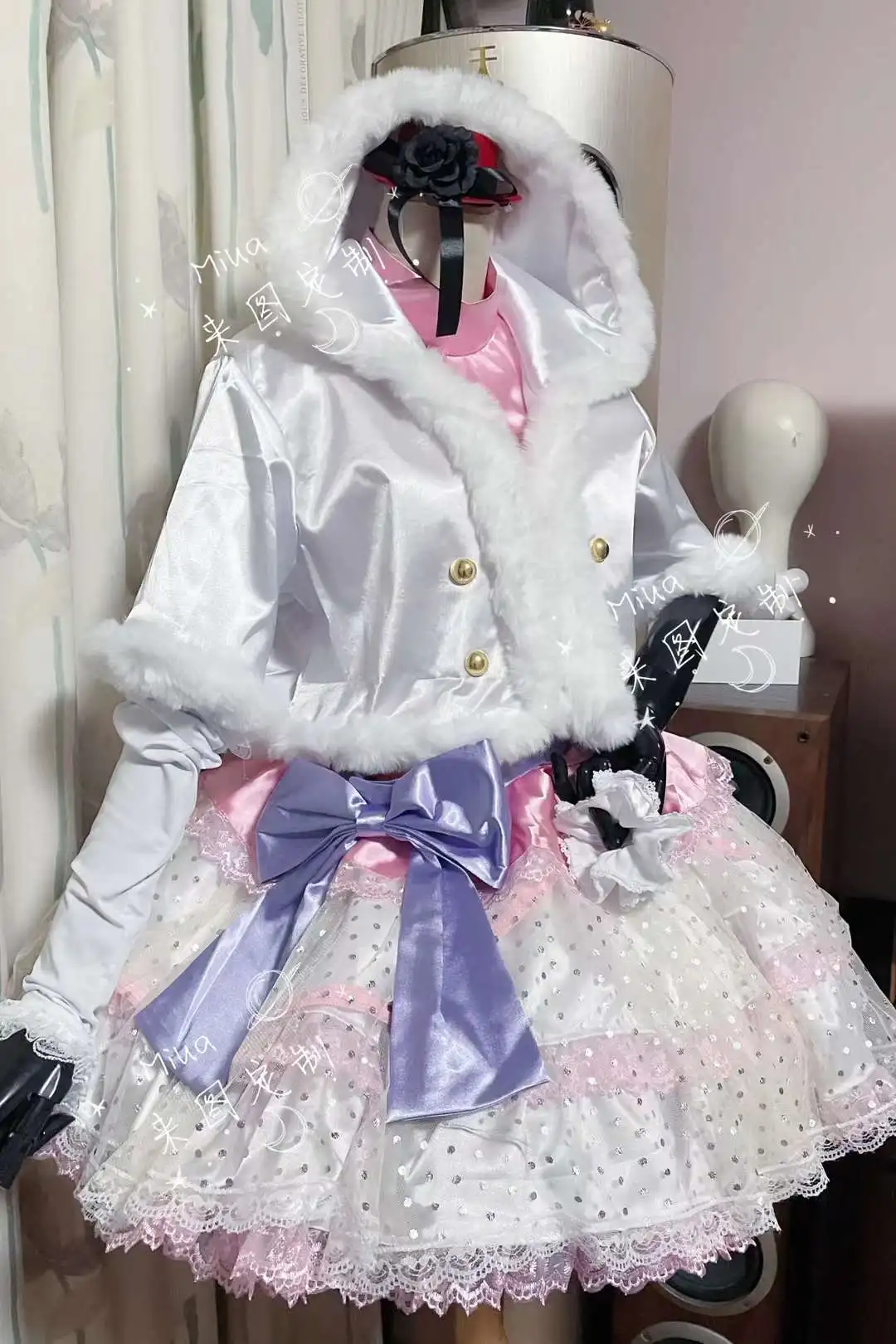 COSLEE [Customized] LoveLive!Tojo Nozomi Cosplay Costume Snow Halation Lovely Lolita Dress Halloween Carnival Party Outfit