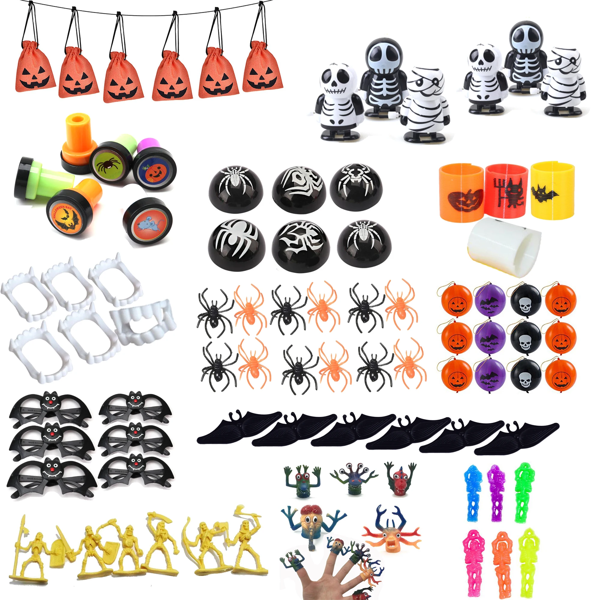 

Free ship great value 84pc HALLOWEEN theme toy assortment party toys favors gifts loot bag pinata fillers kids toys assortment