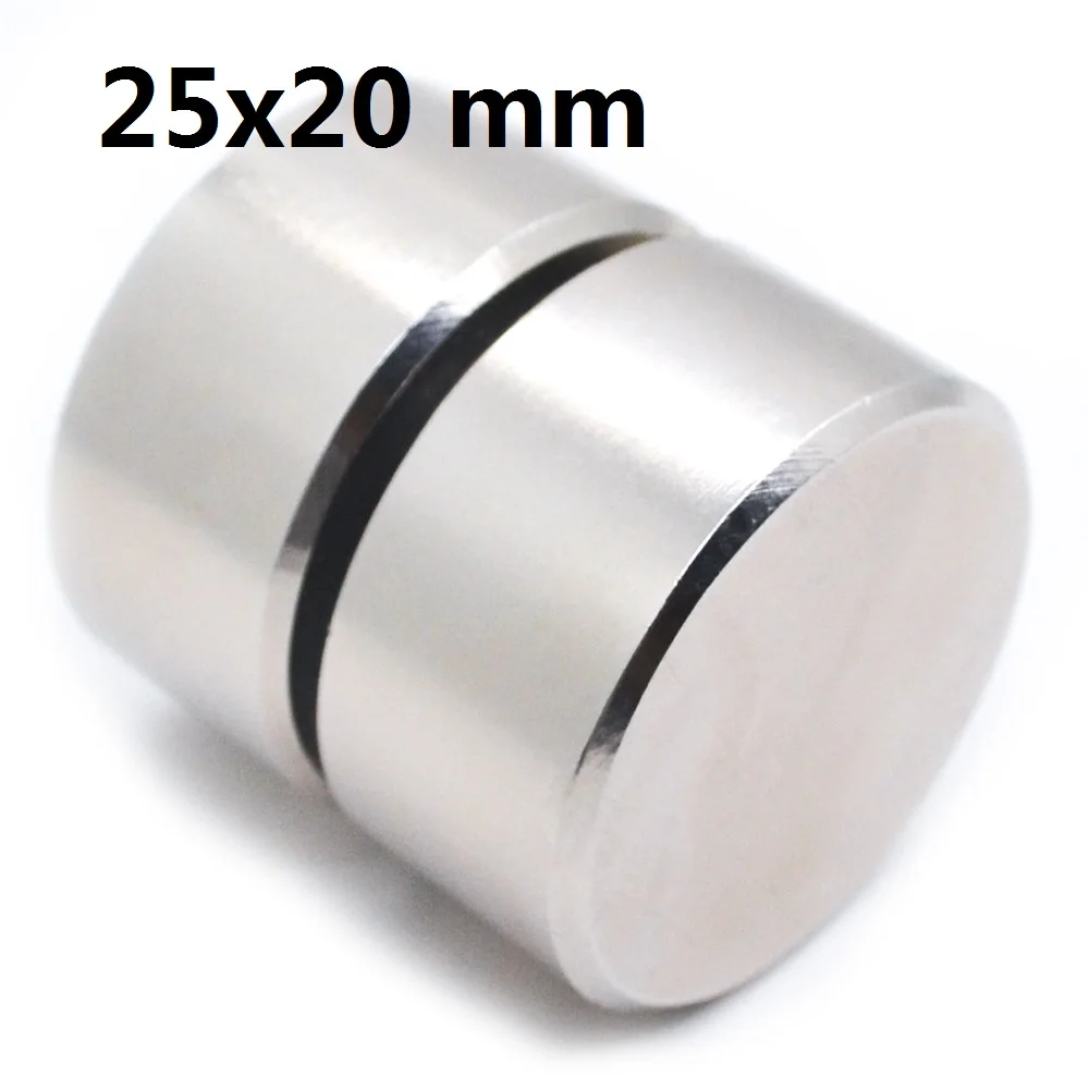 1/2/5 Pcs 25x20 Round NdFeB Neodymium Magnet N35 Super Powerful imanes Permanent Magnetic Disc