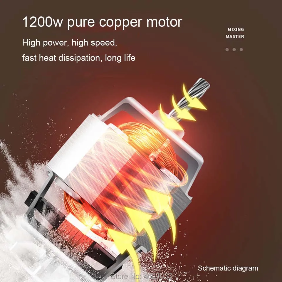 5. Блендер из нержавеющей стали, 5 л, 6 скоростей