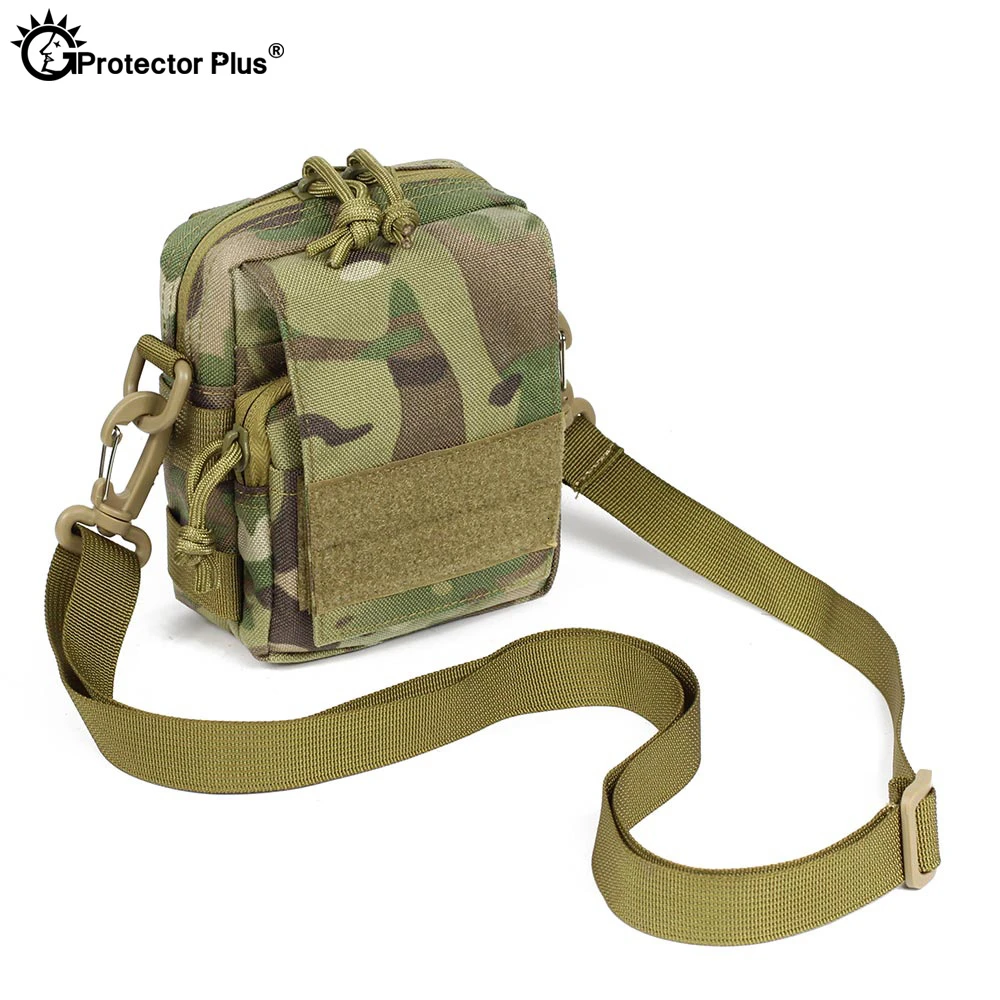 PROTECTOR PLUS Field Tactical Crossbody Bag Outdoor Sport Men 1000D Nylon Waterproof Backpack Travel Camping  Hunting Running