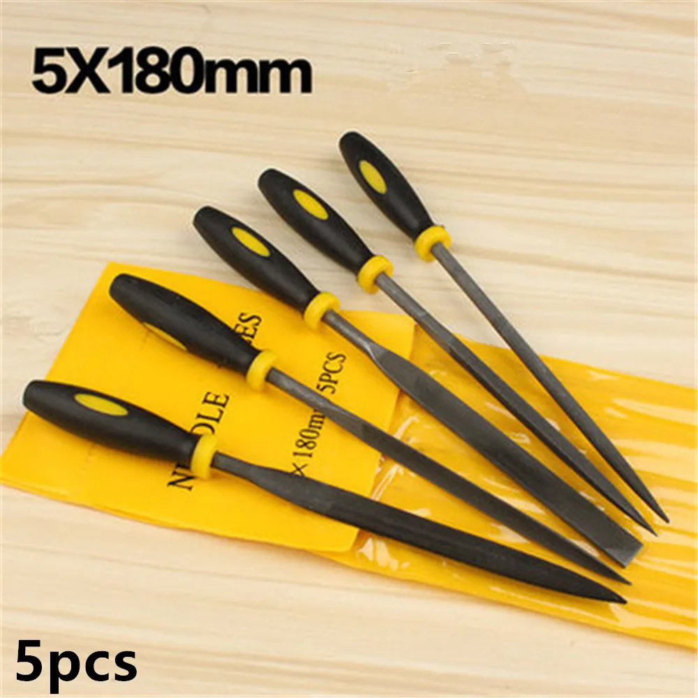 File Steel File Set Metal Woodworking Polishing Tool Small Set Knife Triangle Semi-circular  Plastic File