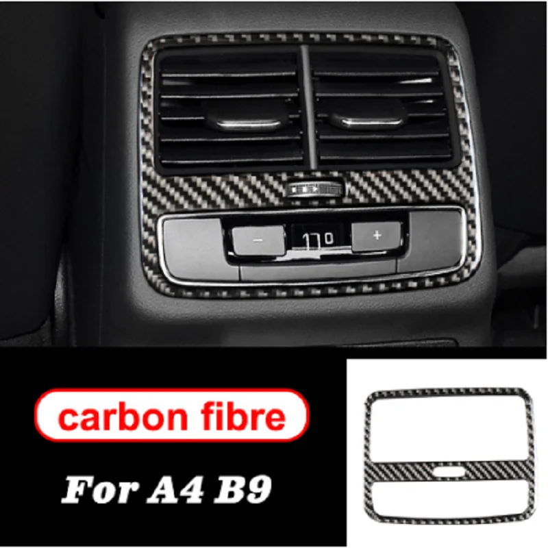 

Carbon fiber Interior Rear Air Vent Outlet Cover Trim For Audi A4 B9 2017-2019