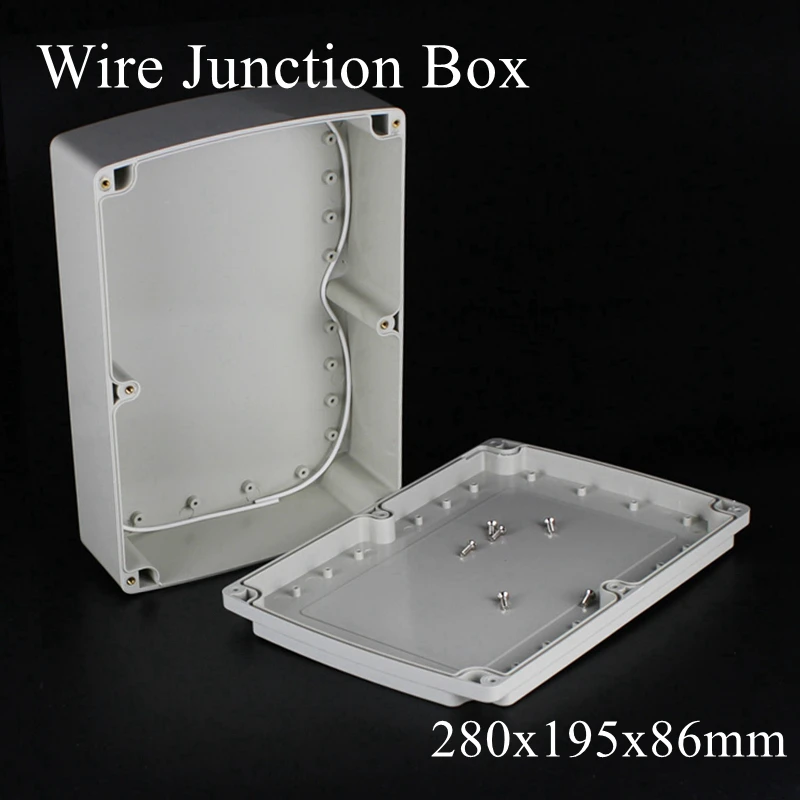 

280x195x86mm ABS IP65 Waterproof Plastic Wire Junction Box Distribution Enclosure Project Case Electronic Terminal Instrument