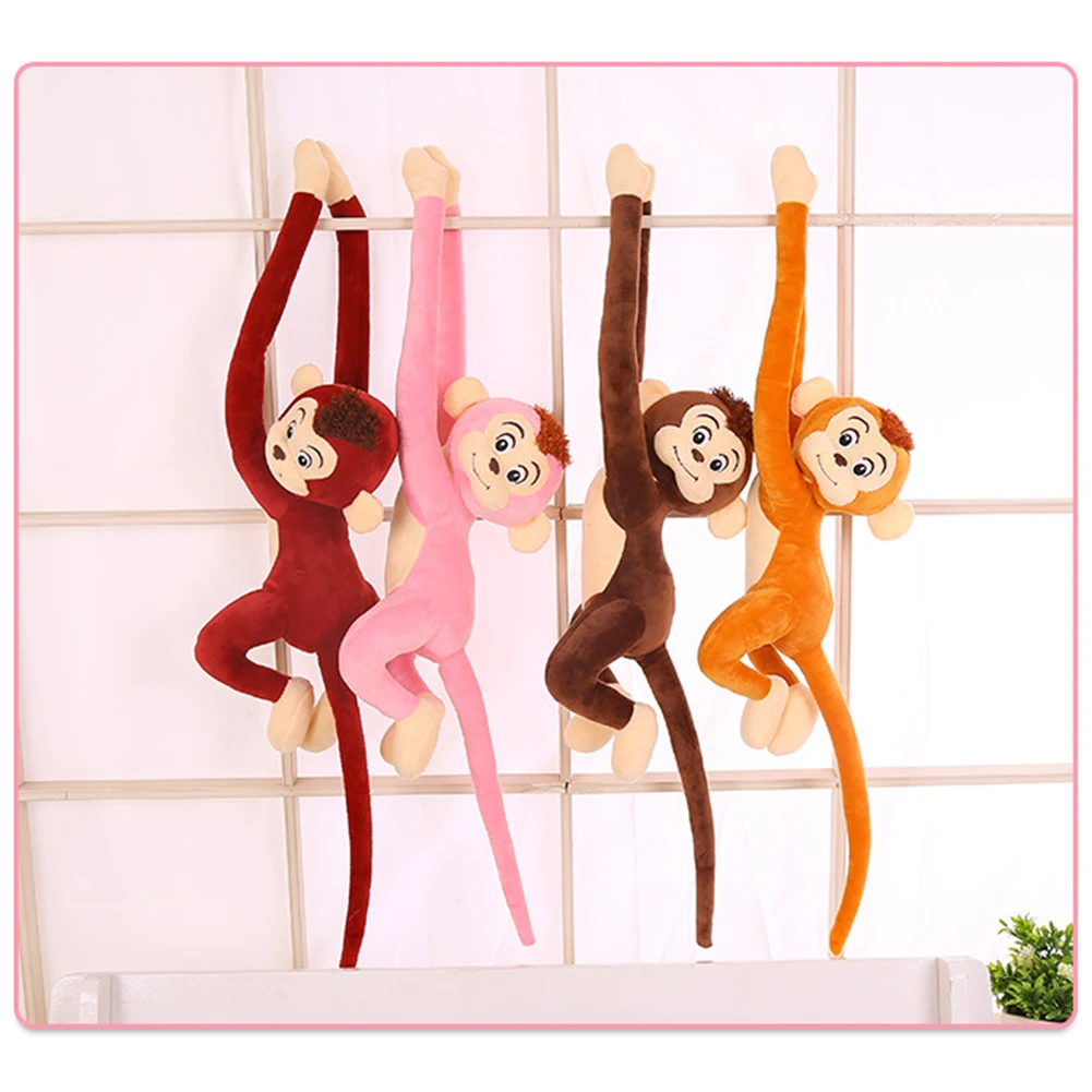 65CM Novelty Kids Cute Long-Armed Monkey Shaped Long Arm Tail Soft Plush Toy Curtain Pendant Home Decor Birthday Gift For Kids