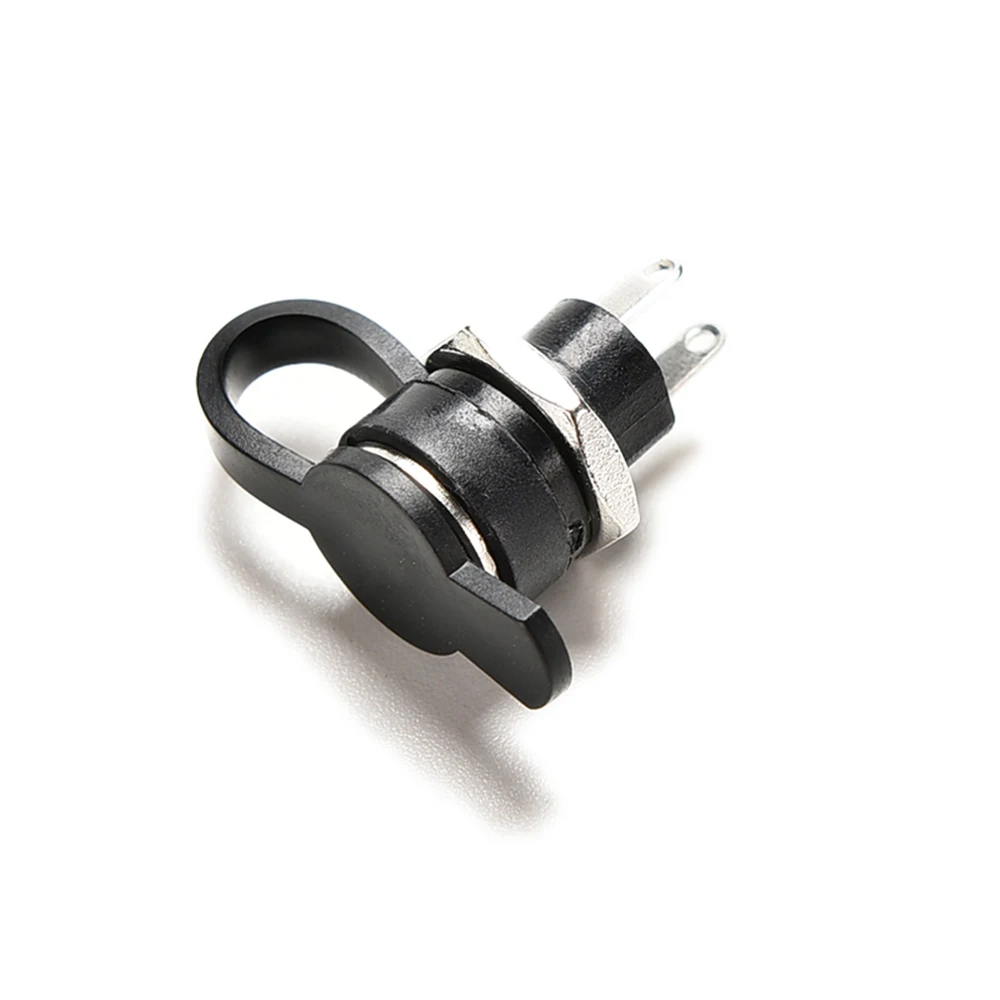 DC-022B DC Power Socket Connector พร้อมฝาครอบกันน้ำหญิงแผงยึดอะแดปเตอร์แจ็ค5.5X2.1Mm