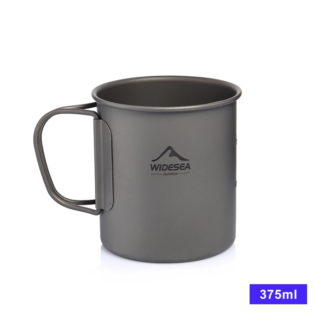 Widesea Campingbecher, Titanbecher, Touristengeschirr, Picknick-Utensilien, Outdoor-Küchenausrüstung, Reise-Kochset, Kochgeschirr, Wandern 5