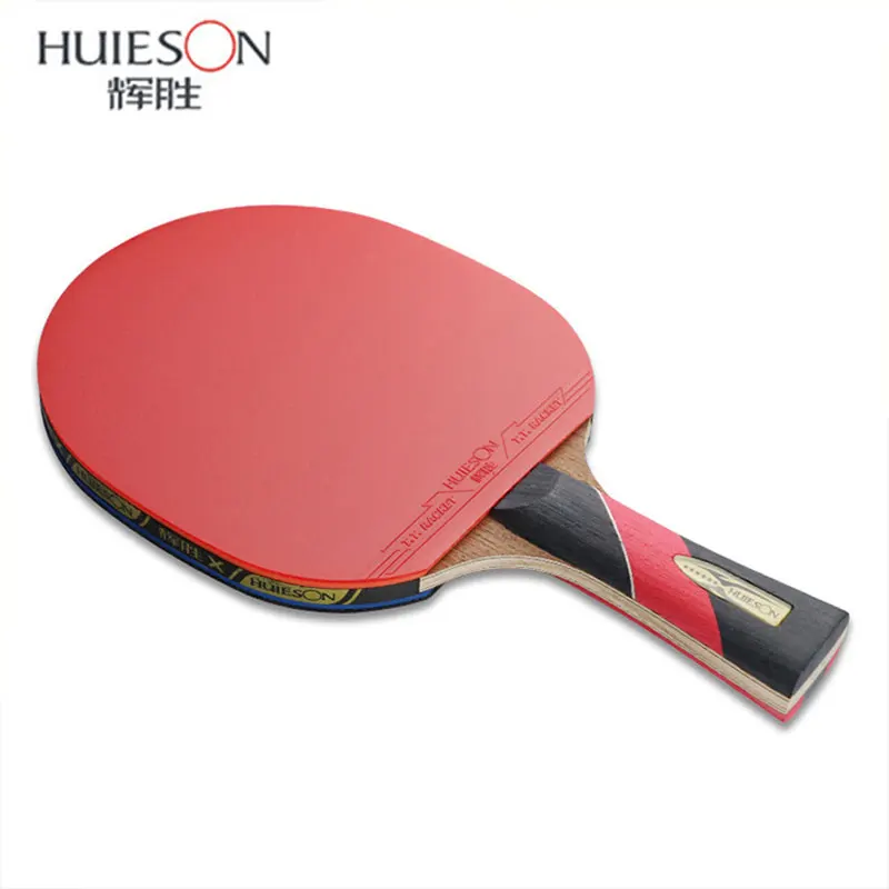 HUIESON-Table Tennis Racket with Carbon Fiber, Ping Pong Racket Blade, Powerful Pips-in Rubber, Tabletennis Tenis, 6 Star