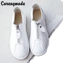 Careaymade-Free shipping,Pure handmade Original shoes,women leather the retro art mori girl shoes,comfortable Flats shoes