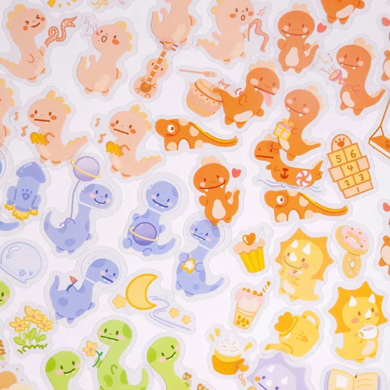 30 pcs/lot Daily life of small dinosaurs Decorative PVC Stickers Scrapbooking diy Label Diary Stationery Album Journal Planner