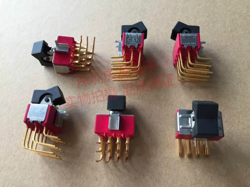 Original New 100% rocker switch 7401 12pin curved feet 2gear gold-plated feet 21.5*13*12