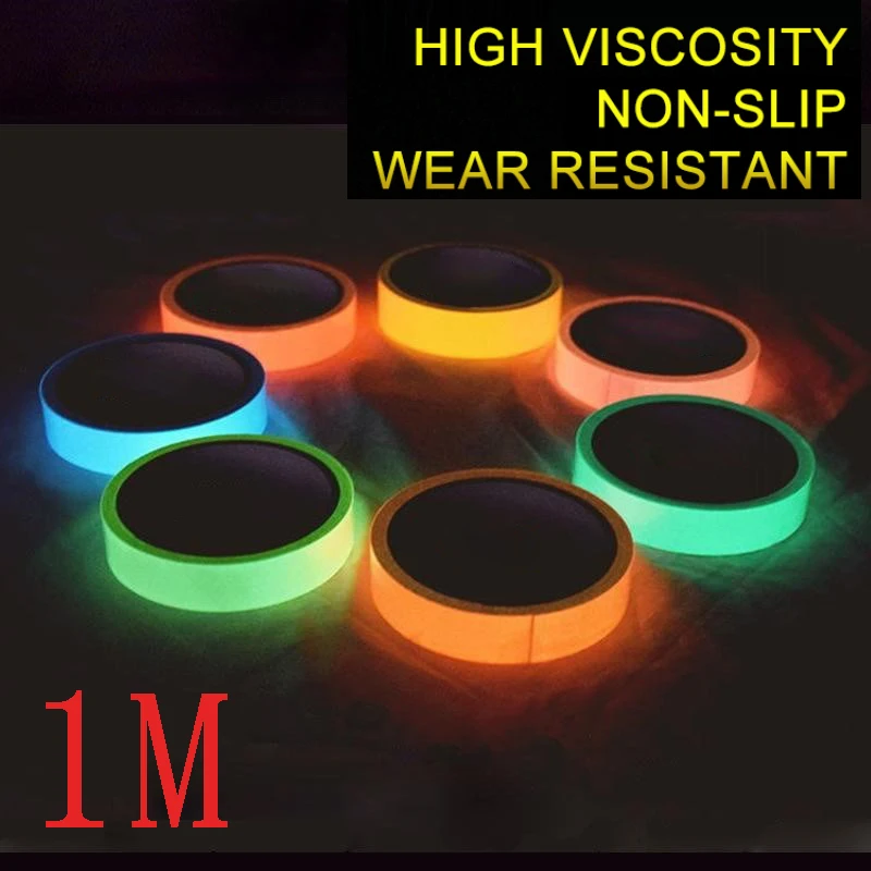 1M Glow Stickers Luminous Tape Self-adhesive Glow Emergency Logo In The Dark Safety Sticker Stage Party Decor Home Decoration