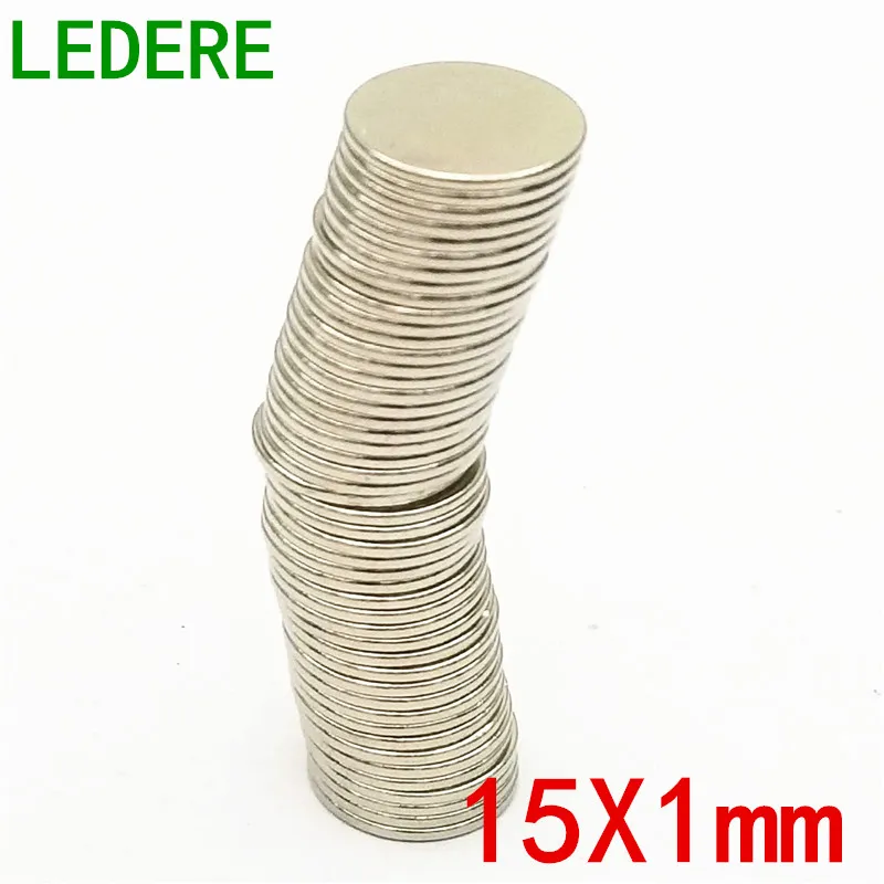 

50PCS N52 15mmx1mm Strong Round Magnets Dia 15mm Neodymium Magnet Rare Earth Magnet 15*1 Magnet 15x1mm