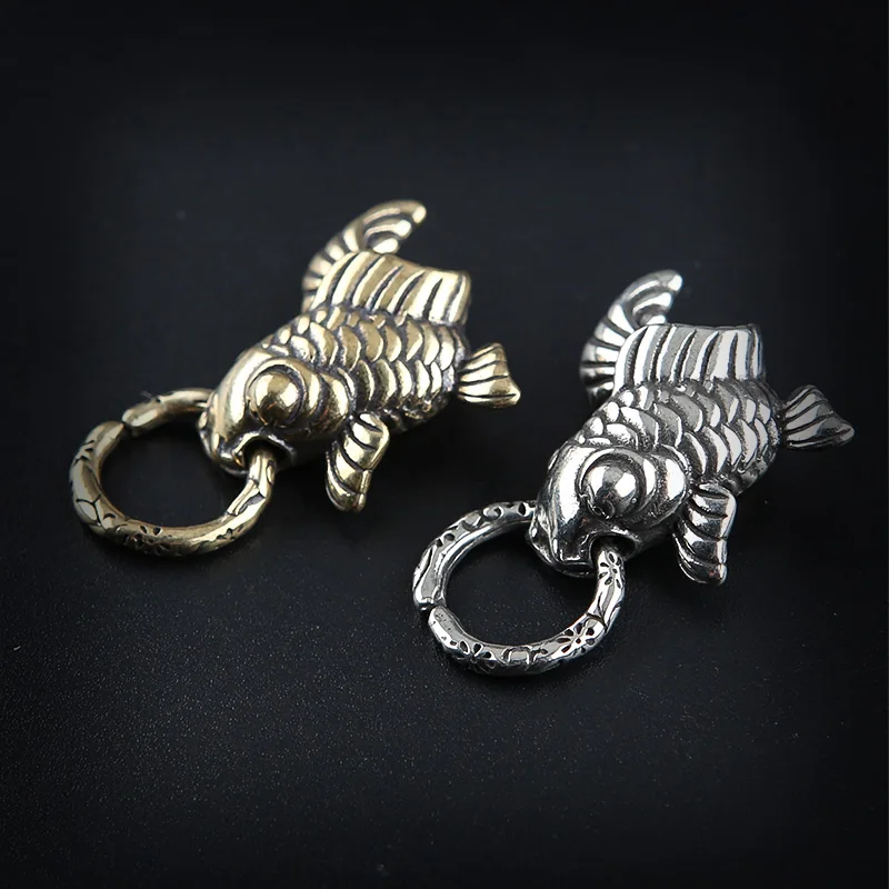 Brass Decorative Clasp Cloth Clasp Material Animal Head Handmade Leather Bag Chain Button Rivet Connector Accessories