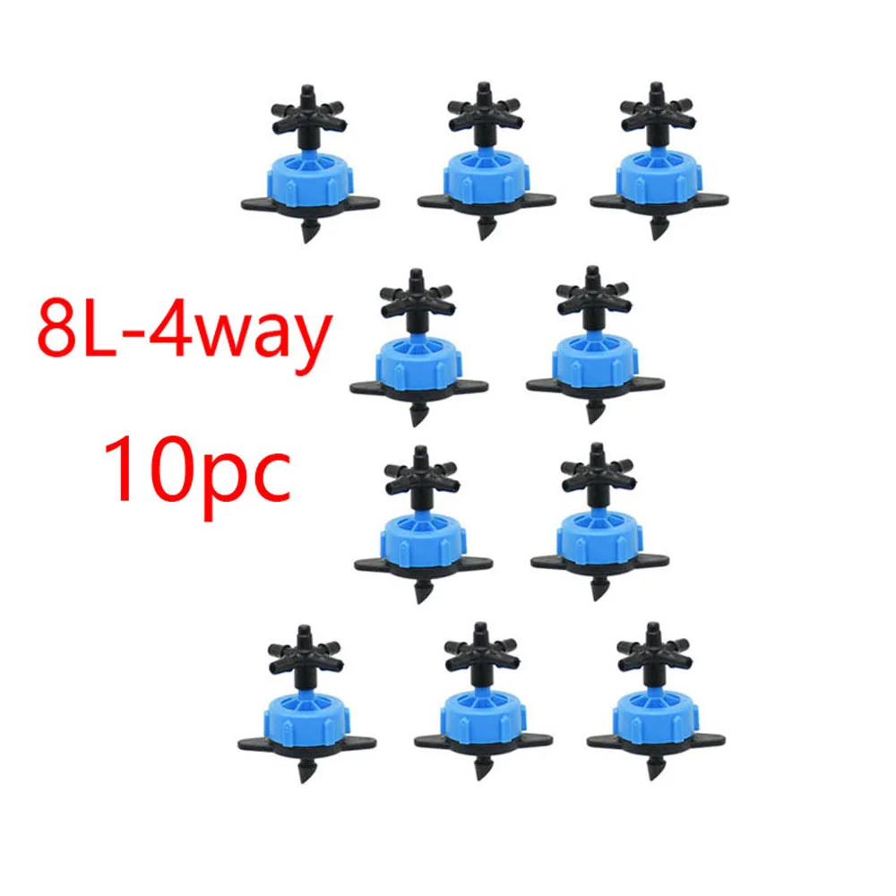 분재 거미 분배용 드롭 관개 시스템, 2/4 방향 물 스플리터 포함, 2/4/8 L/H, 꾸준한 흐름 드리퍼, 화살표 드로퍼