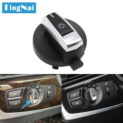 Black Headlight Lamp Switch Rotary Knob Button Cap For BMW 5 5GT 6 7 X3 X4 Series F10 F11 F07 F06 F01 F25 F26 61316803965