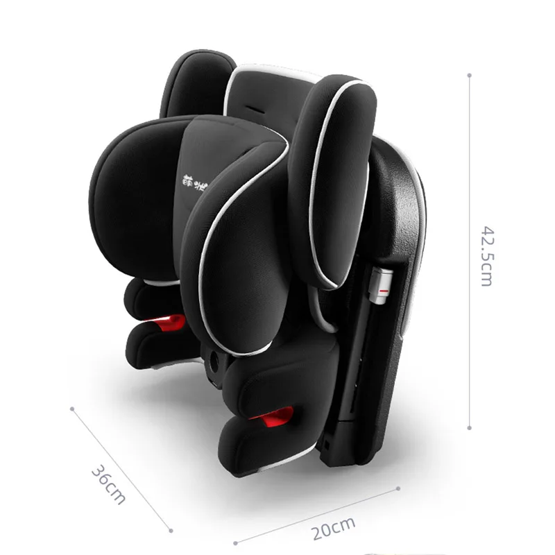 Portable Children Car Seat Folding Baby Safety Seat with Bluetooth Music Isofix Latch Interface Infant Kids Car Seat for 1~12 Y