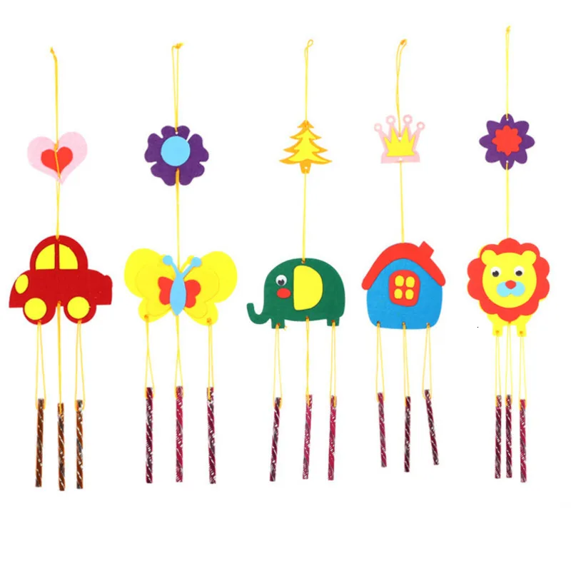 EVA 3D Wind Chimes Craft Toy, Kits de árbol de Navidad DIY, Arts and Crafts Hangings Windbell, pegatinas hechas a mano, Kits de artesanía para niños