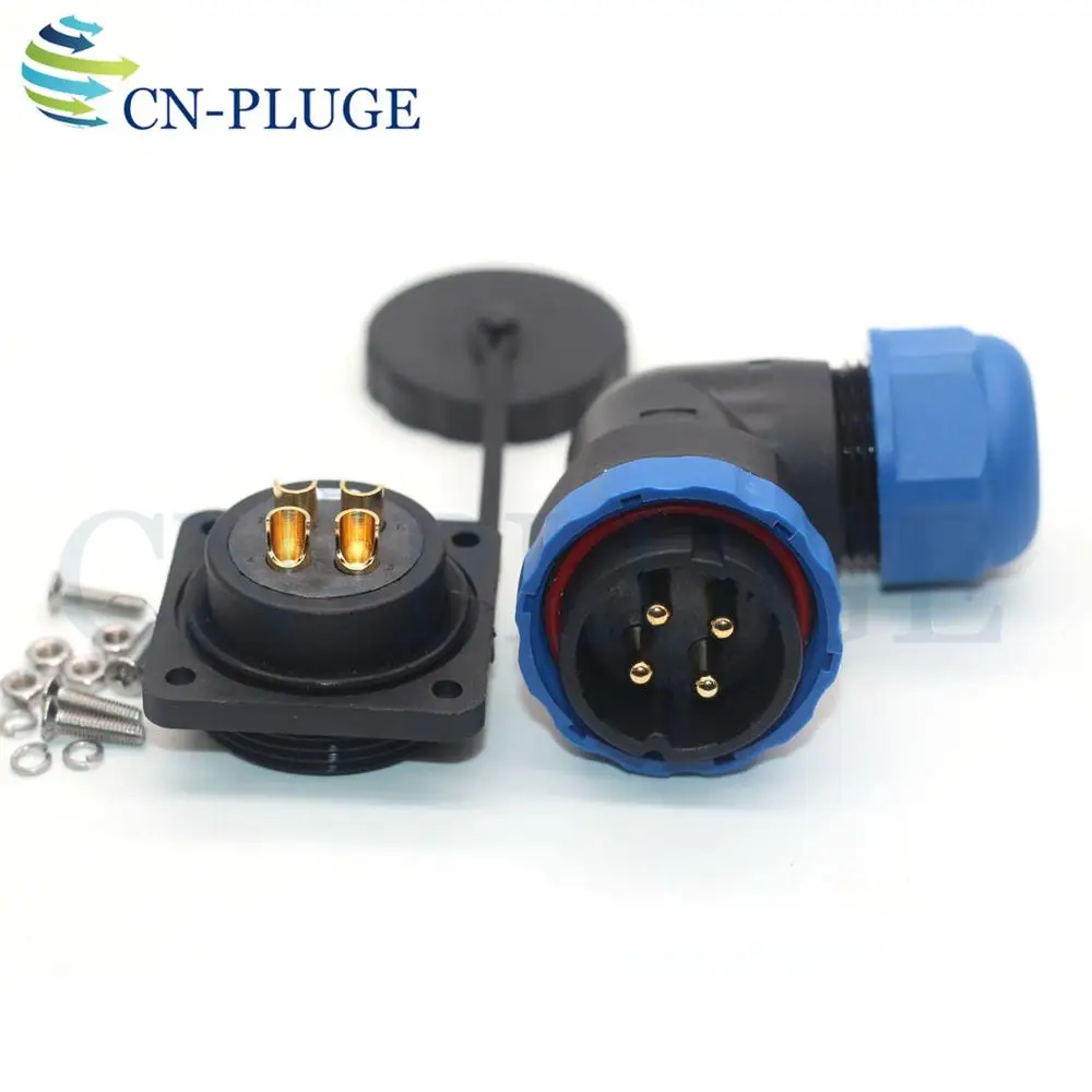 SD28 Waterproof Connector IP68  2 3 4 5 6 7 9 10 12 14 16 19 20 22 24 26 Pin  Elbow Nut Cable Connector plug and socket