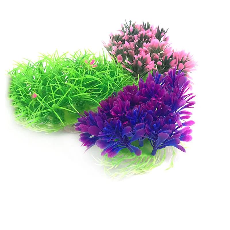 

Purple Artificial Plastic Plant Underwater Water Grass Fish Tank Aquarium Ornament Decoration Flower Grass Lawn 6cmx13cm