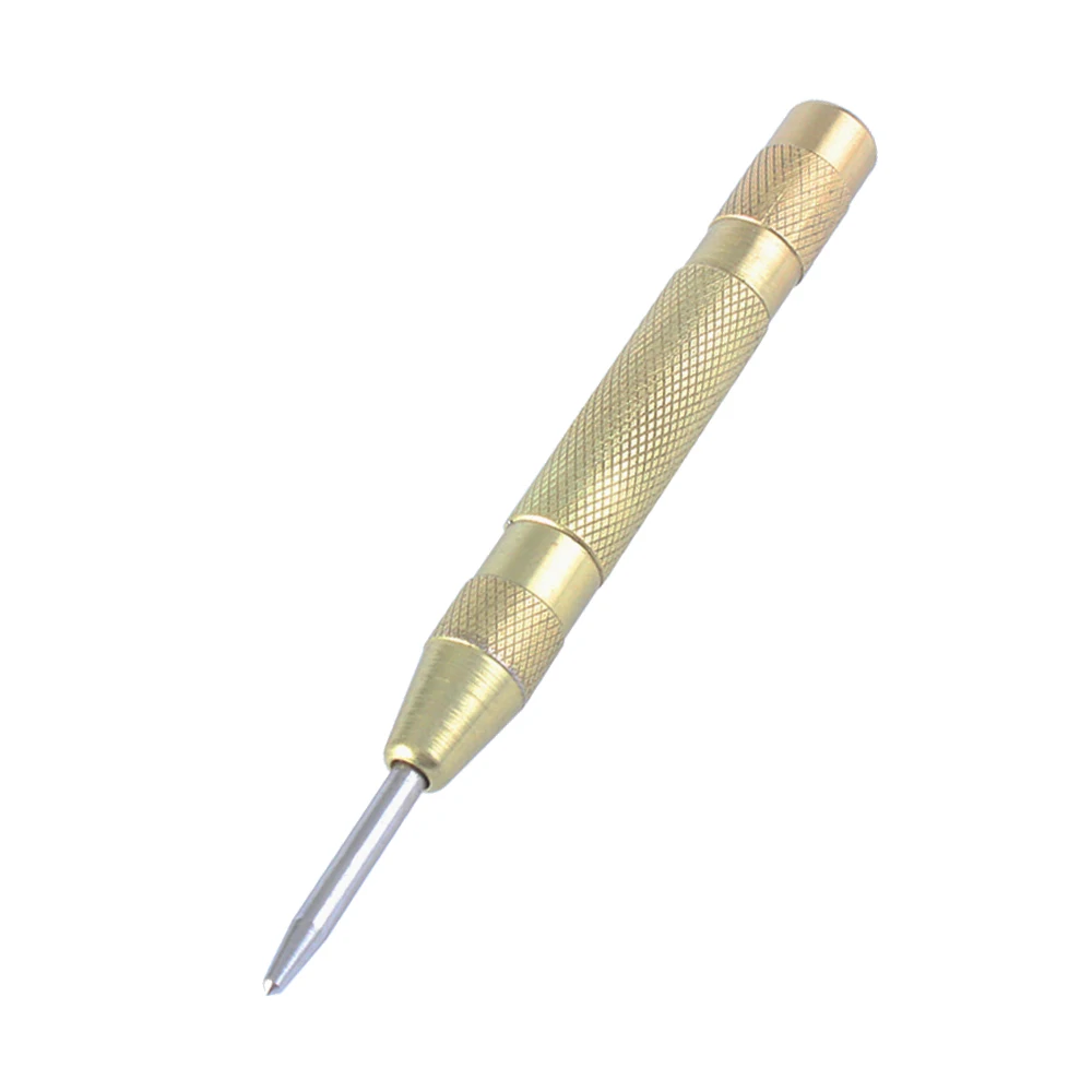 5 Inch Automatic Center Pin Punch Spring Loaded Marking Starting Holes Tool Wood Press Dent Marker Woodwork Tool Drill Bit