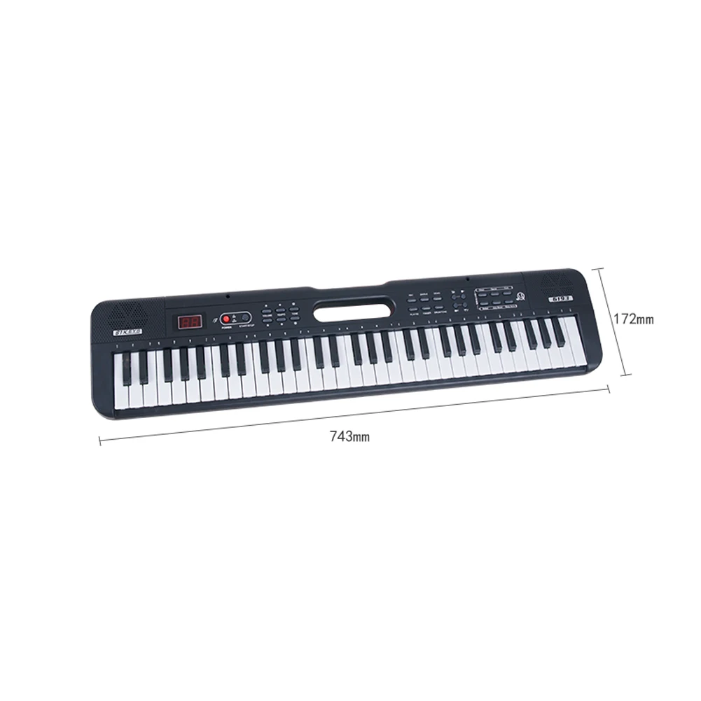 Portable 61 Keys Digital Music Electronic Keyboard Kids Multifunctional Electric Piano for Piano Student Musical Instrument