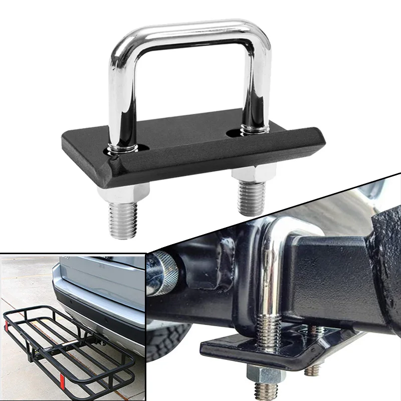 Hitch Stabilizer Heavy Duty Anti-Rattle Universal U-Bolt Tightener Lock Towing Damper Coupler Trailer Truck Rack Down Tow Clamp