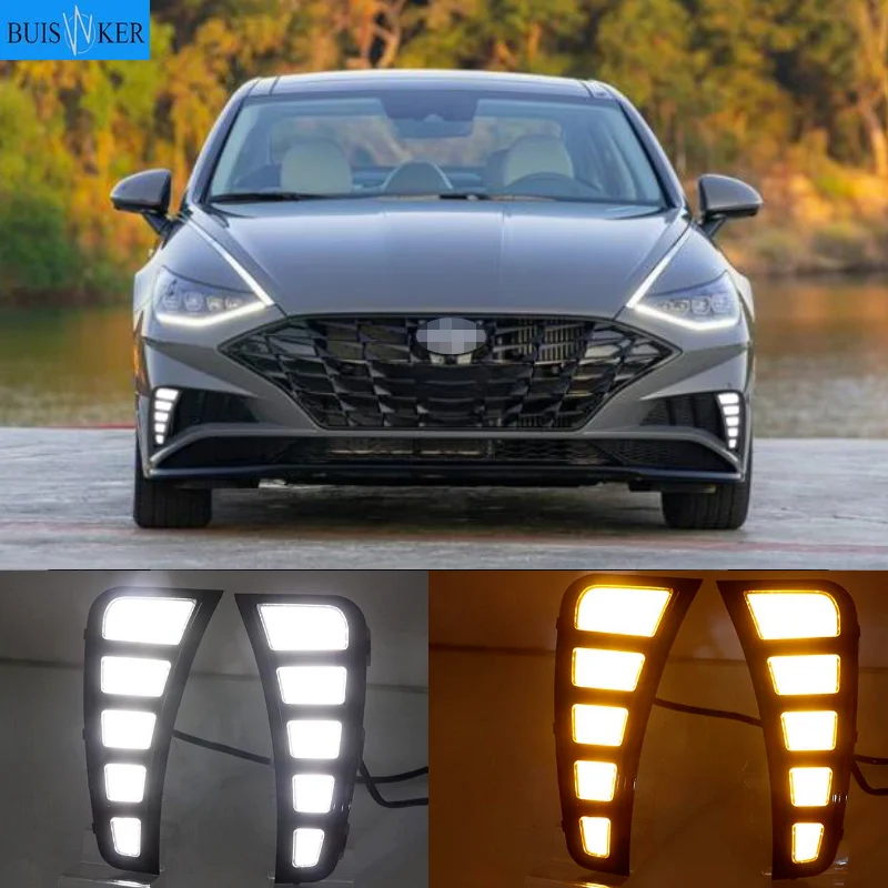 

1set car bumper headlight for Hyundai Sonata daytime light 2020~2022y DRL car accessories LED headlamp for Sonata fog light