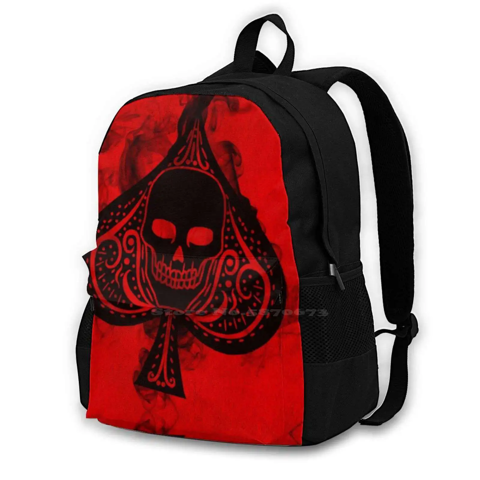 Teen College Student Backpack Laptop Travel Bags Deck Of Vegas Gambler Poker Player Jackpot Royal Flush