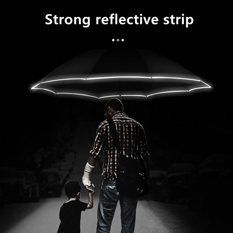 Suitable for Xiaomi Automatic Umbrella Anti-UV Umbrella with Reflective Strip LED Light Umbrella Academy  Tri-fold Umbrella