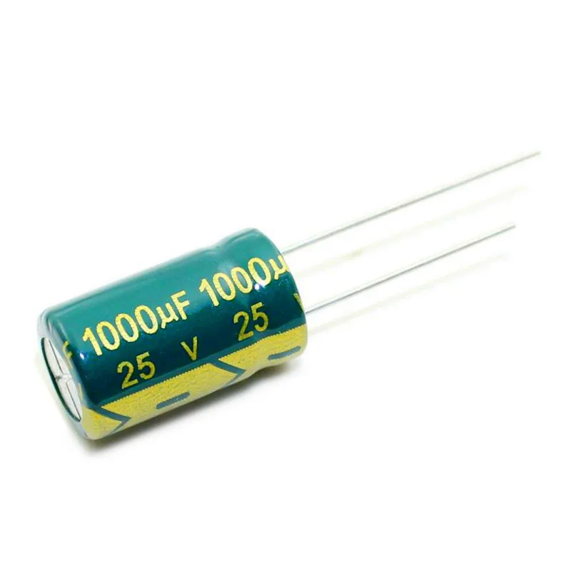 100PCS 1000UF 25V   25V1000UF Aluminum Electrolytic Capacitor  high-frequency 10X17MM