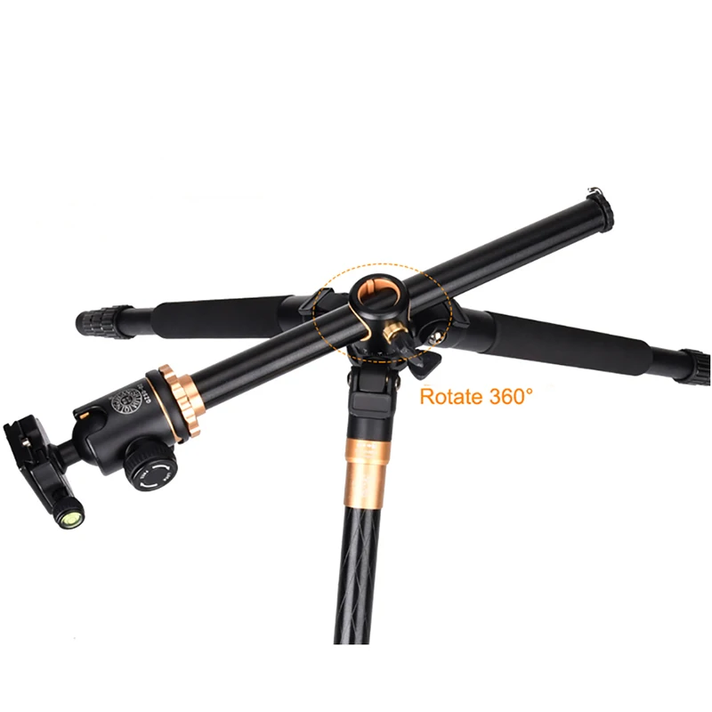 QZSD Q999H Portable Alluminium Alloy Camera Tripod Video Monopod Professional Extendable Travel Horizonal Tripod ball head