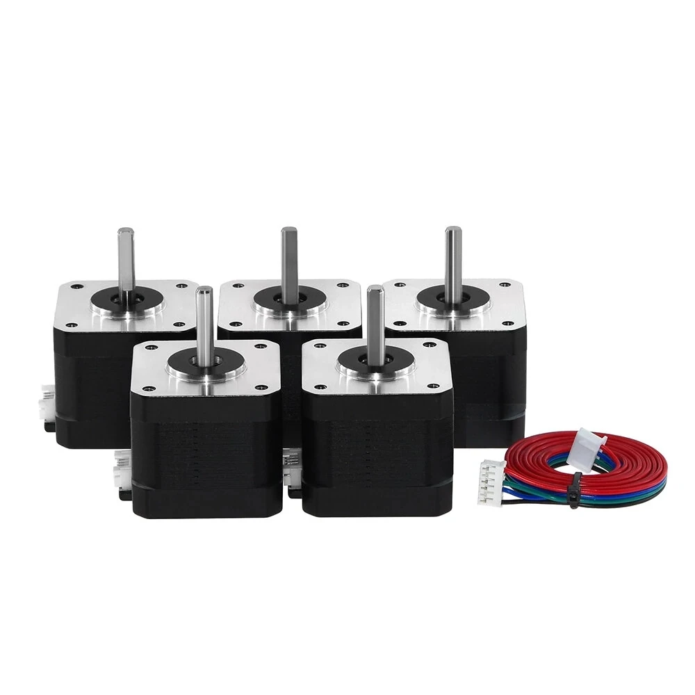 Stepper Motor 5pcs/lot (17HS4401S) 17HS4401 V5 V6 4-lead 42 motor Nema 17 motor 42BYGH 1.5A motor+line for CNC XYZ