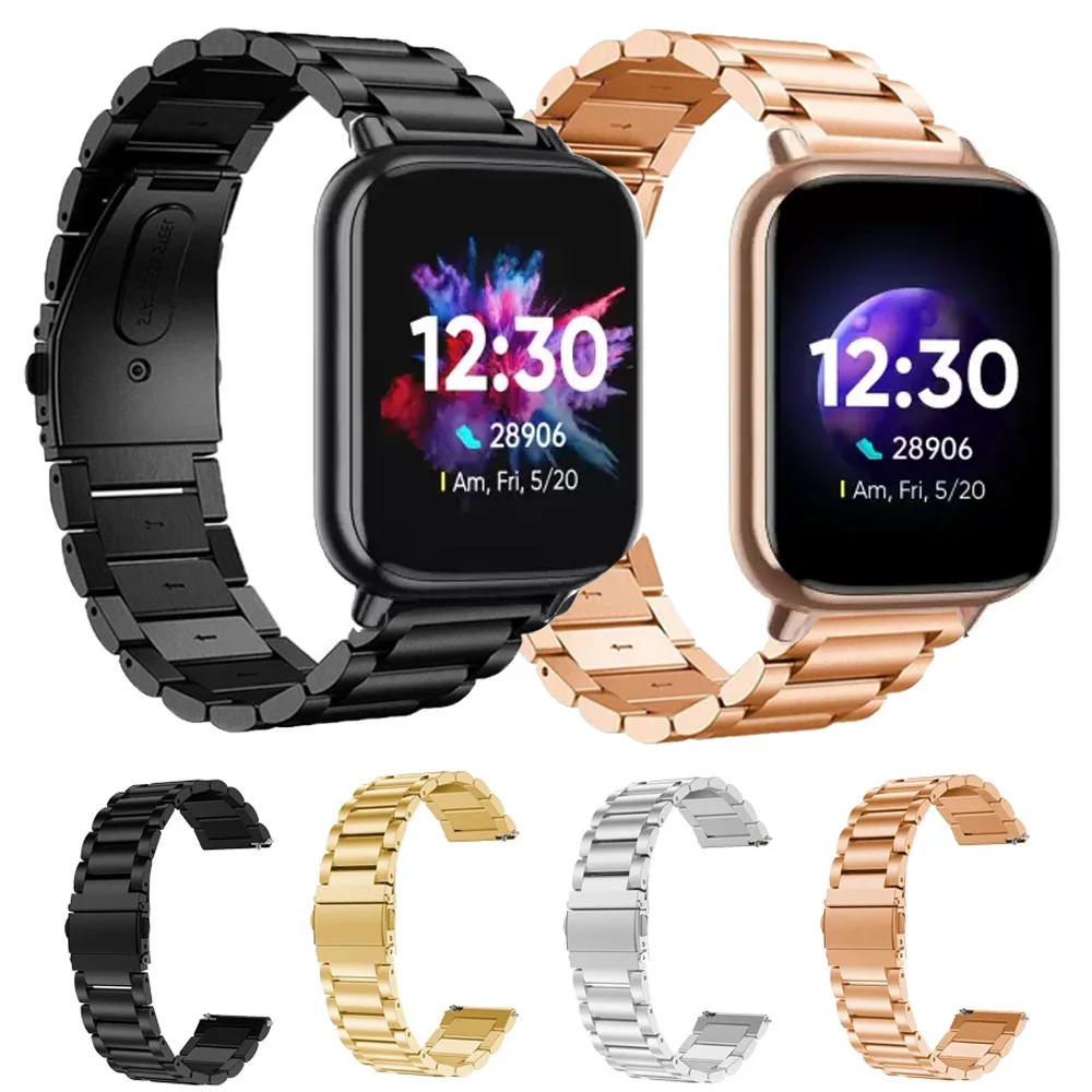 

Ремешок для часов DIZO Watch 2, сменный металлический браслет из нержавеющей стали для Realme DIZO Watch 2/Amazfit GTS 2 2E 2 Mini, 20 мм