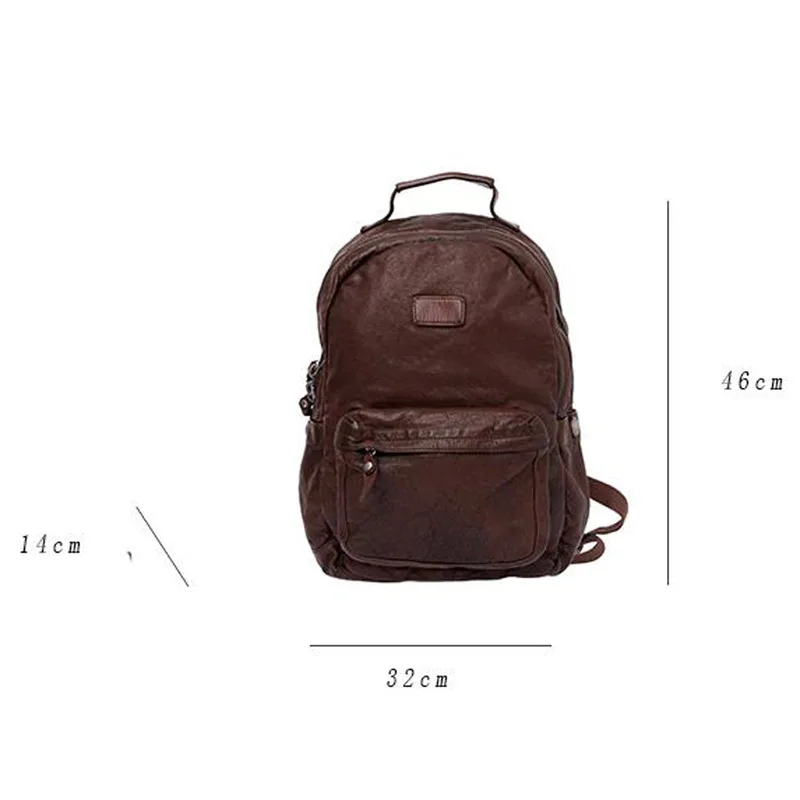 Imported vegetable tanned cowhide men\'s backpack retro trend top layer leather backpack