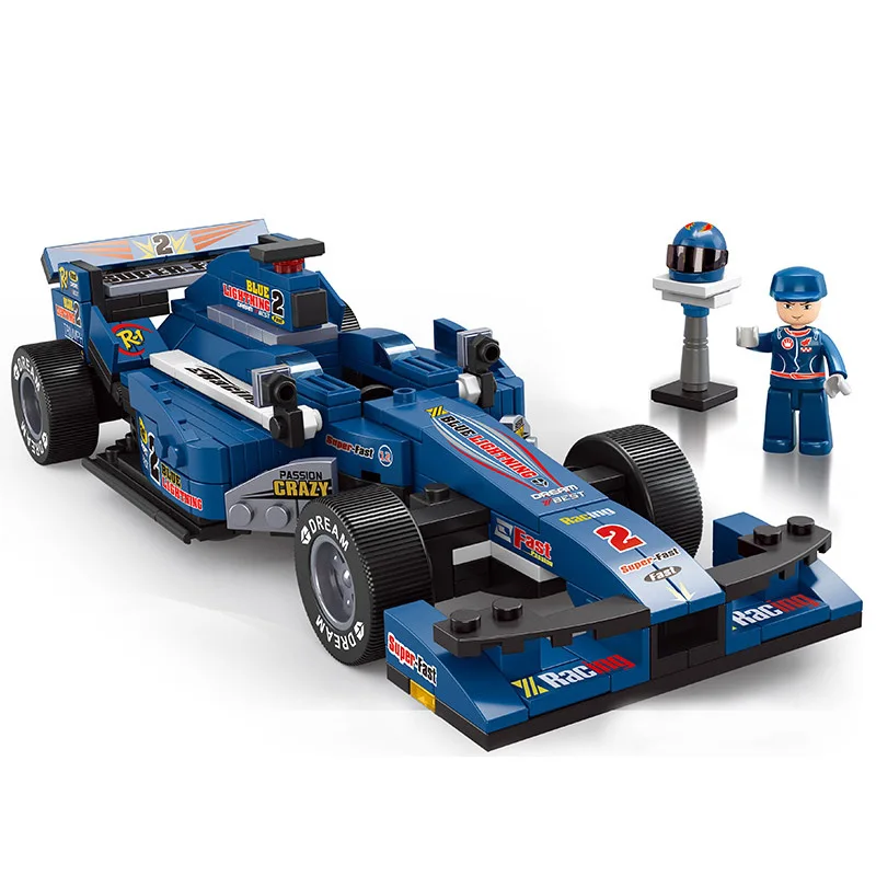 SLUBAN 1:24 F1 Formula Racing Car Creative Classic Model Sports Vehicle Building Blocks Figures MOC Bricks Toys For Boys Gift