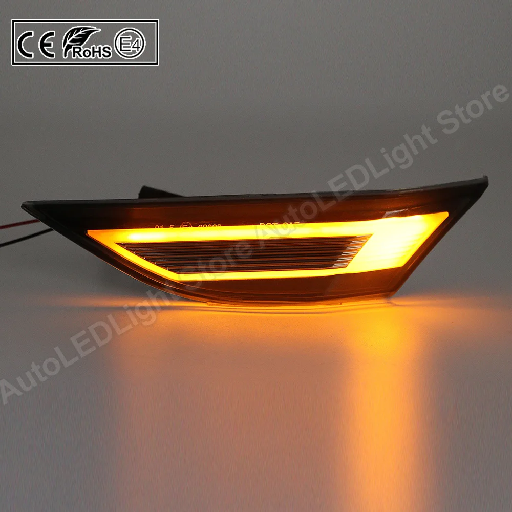 For PORSCHE 991 Carrera S 4 4S GTS GT3 Turbo Targa 718 Boxster Cayman GT4 LED Front Side Marker Lights Turn Signal Lamp 2Pcs