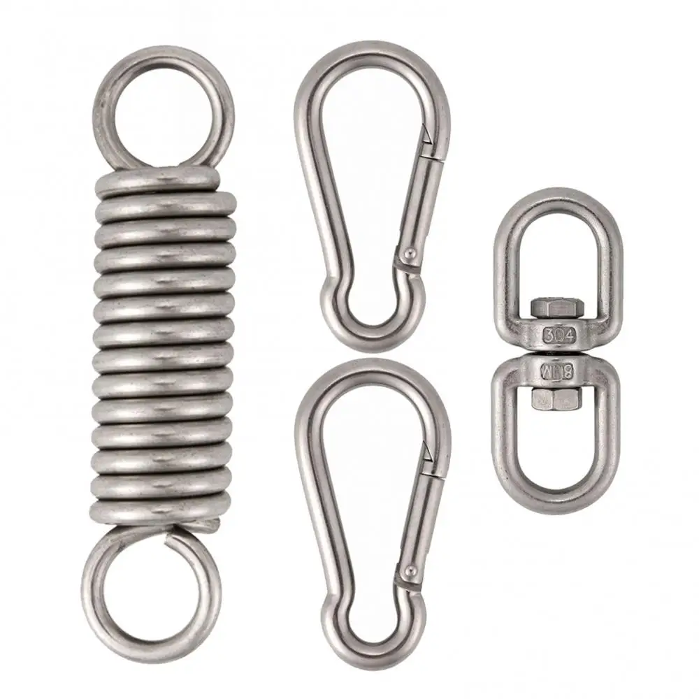 Stainless Steel  Heavy Duty Hanging Kit Spring Hook 360 Degree Spinning for Punching Bags Rocking Seat Swing Hammock