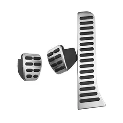 Carmilla-Conjunto de Pedal de Gas de coche, cubiertas de pedales de freno de acero inoxidable para Volkswagen VW Caddy 2004-2015, actualización de piezas de coche