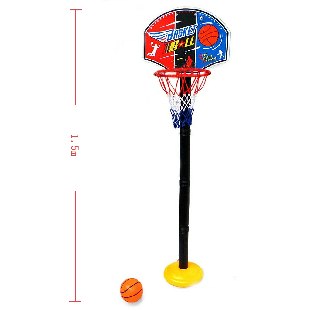 Set Of Mini Basketball Net Stand Family Indoor Outdoor Kid Game Adjustable