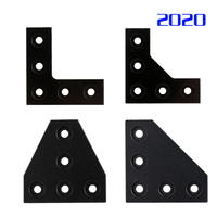 5 Hole 90 Degree Joint Board Plate Corner Angle Bracket Connection Joint Strip for 2020 Aluminum Profile 3D Printer Frame