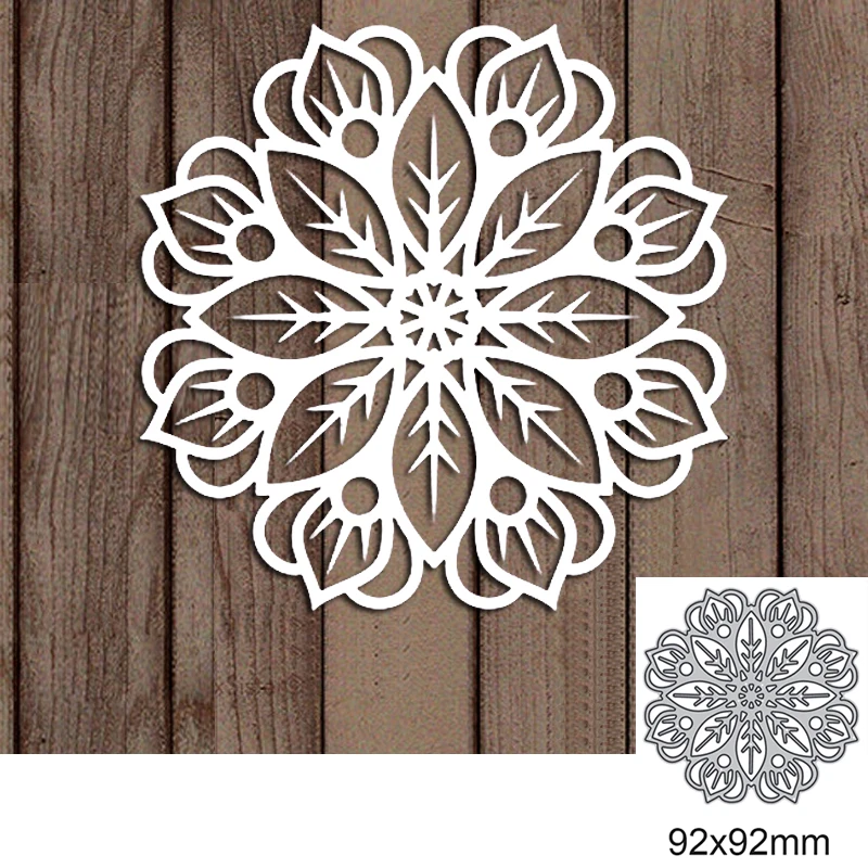 92*92mm Flower Metal Cutting Dies For DIY Scrapbook Cutting Die Paper Cards Embossed Decorative Craft Die Cut New